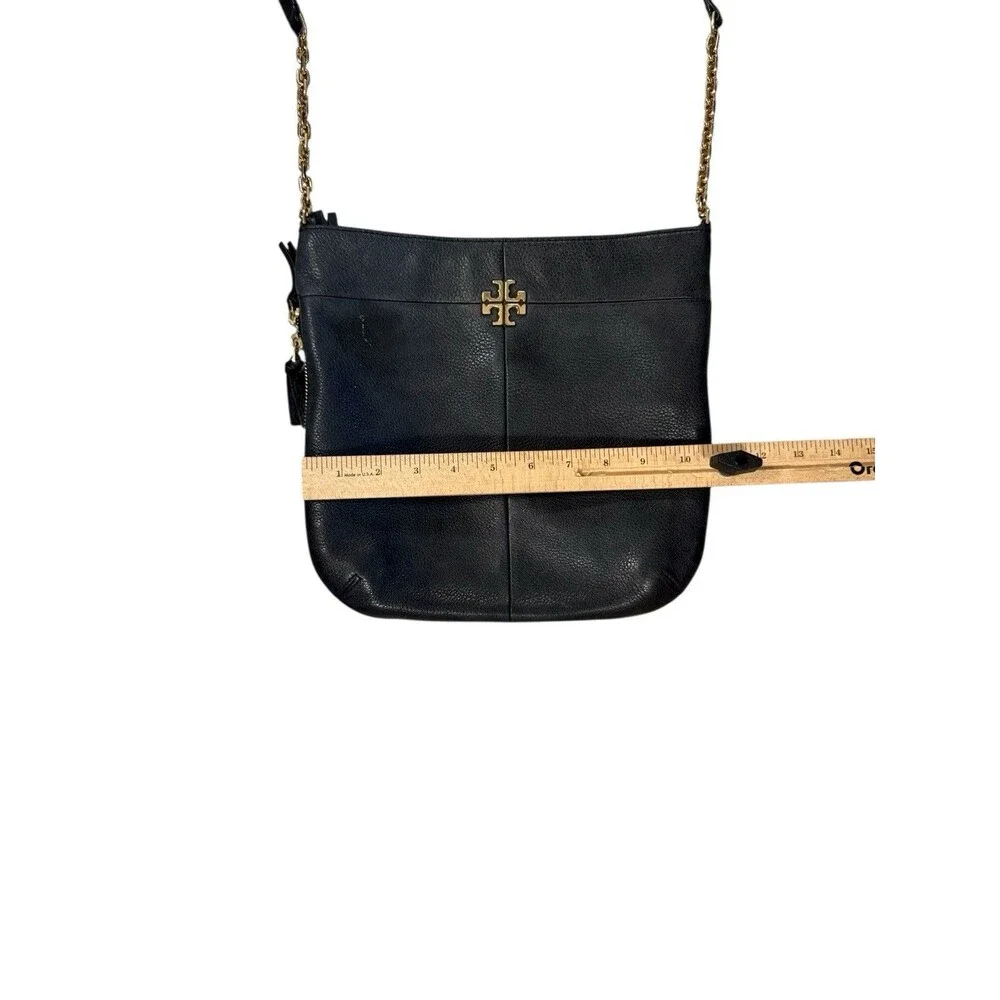 Tory Burch Ivy Leather Convertible Shoulder Bag Black Expandable‎ Crossbody Read